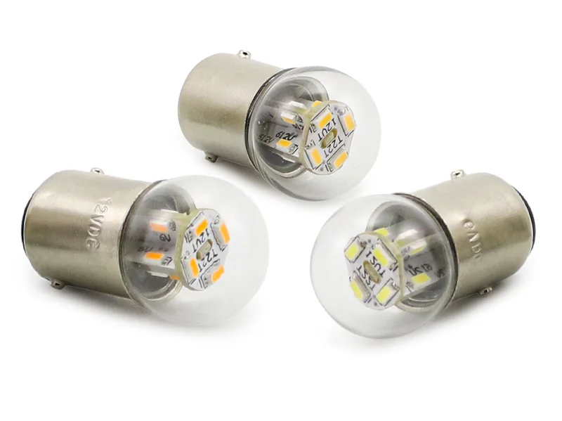 2pcs Motorcycle Led Lights G18 R5w R10W 6V 12v 24V 48V Auto Bulbs Equipment Indicator SMD 3014 Chips Signal Lamp