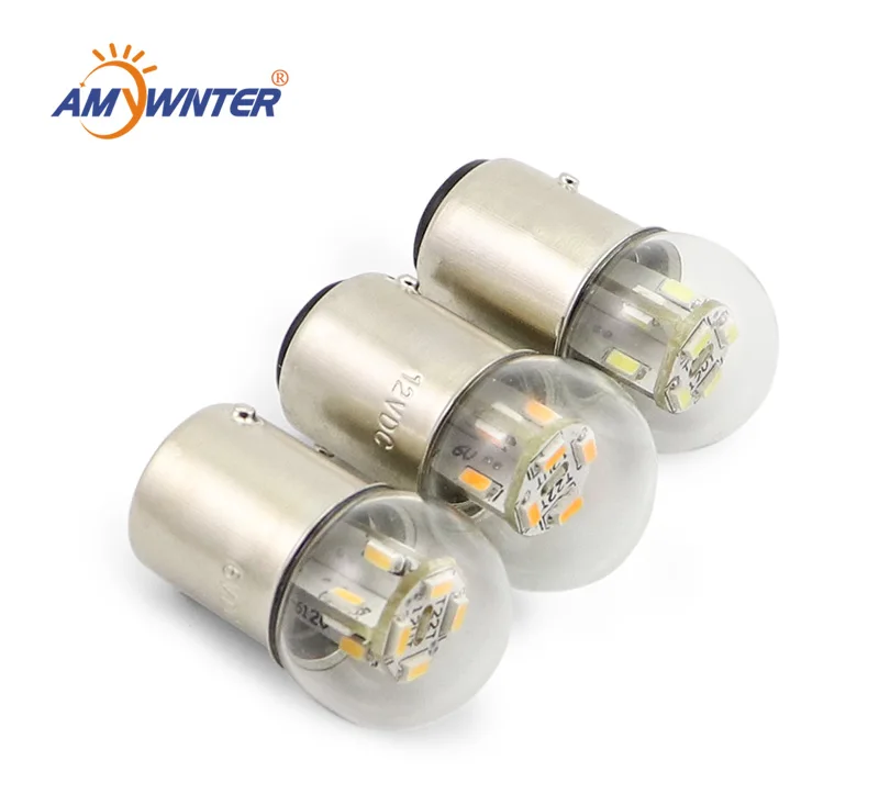 2pcs Motorcycle Led Lights G18 R5w R10W 6V 12v 24V 48V Auto Bulbs Equipment Indicator SMD 3014 Chips Signal Lamp