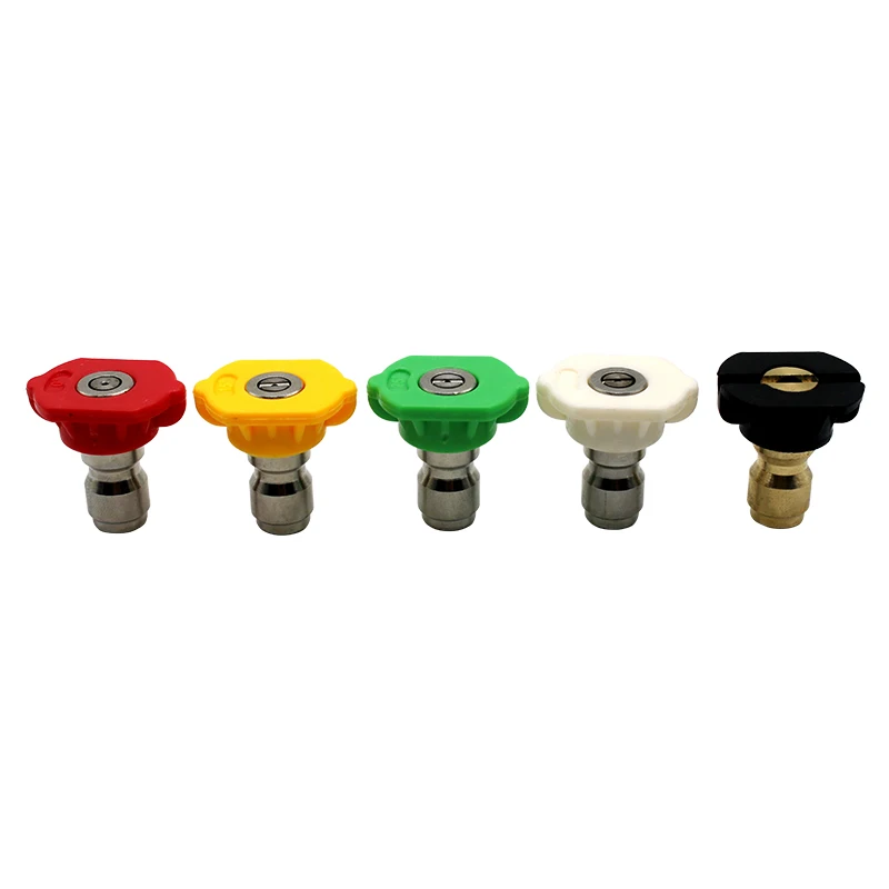 1pcs 1/4" Quick Connect Garden High Pressure Washer Spray Nozzle 0 15 25 40 60Degree Watering Soap Nozzle Tip Garden Cleaning