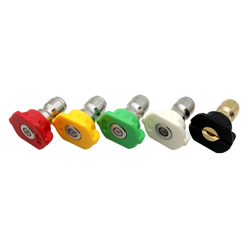 1pcs 1/4" Quick Connect Garden High Pressure Washer Spray Nozzle 0 15 25 40 60Degree Watering Soap Nozzle Tip Garden Cleaning