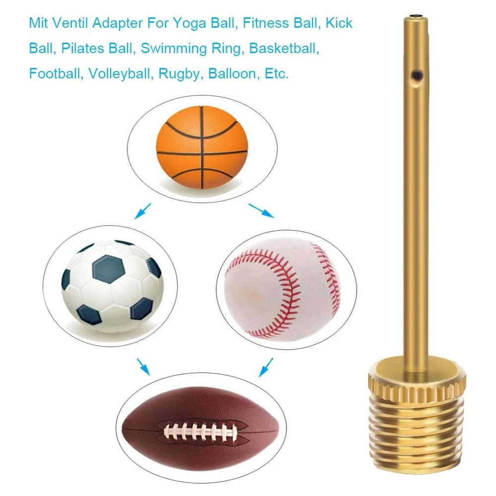 Bicycle Presta Schrader Valve Adaptor, Brass Bike Pump Adapters, Ball Needle, Balloon Inflatable Toys Nozzle Inflator Adapter