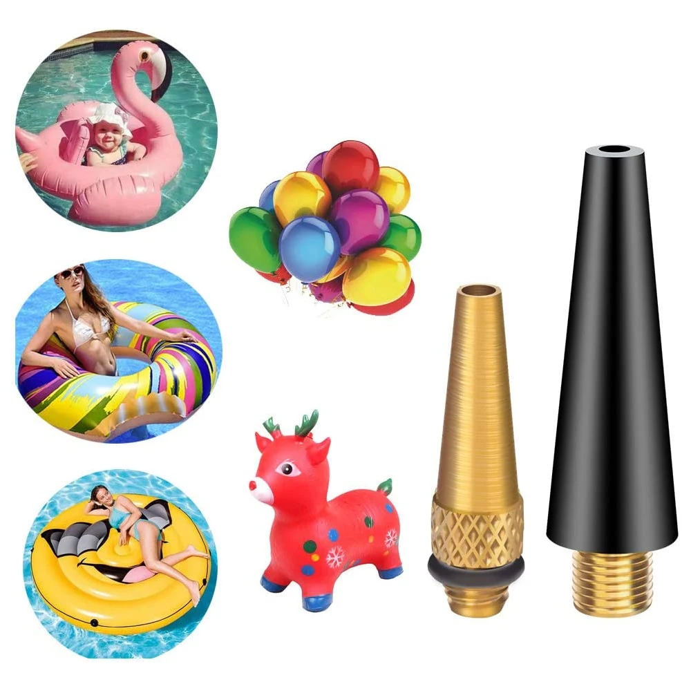 Bicycle Presta Schrader Valve Adaptor, Brass Bike Pump Adapters, Ball Needle, Balloon Inflatable Toys Nozzle Inflator Adapter