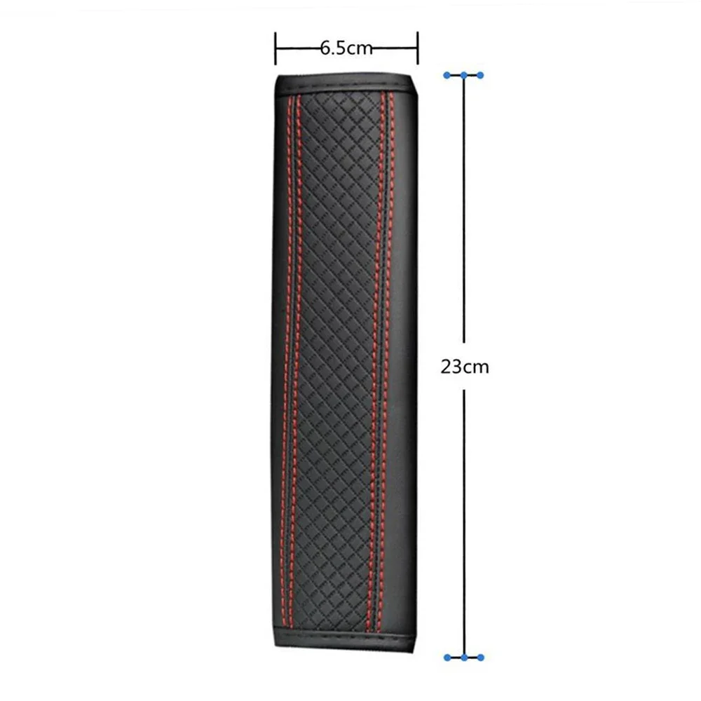 Car Seat Belt Pu Leather Safety Belt Shoulder Cover Breathable Protection Seat Belt Padding Pad Auto Interior Accessories