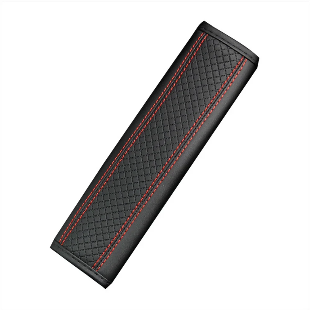 Car Seat Belt Pu Leather Safety Belt Shoulder Cover Breathable Protection Seat Belt Padding Pad Auto Interior Accessories
