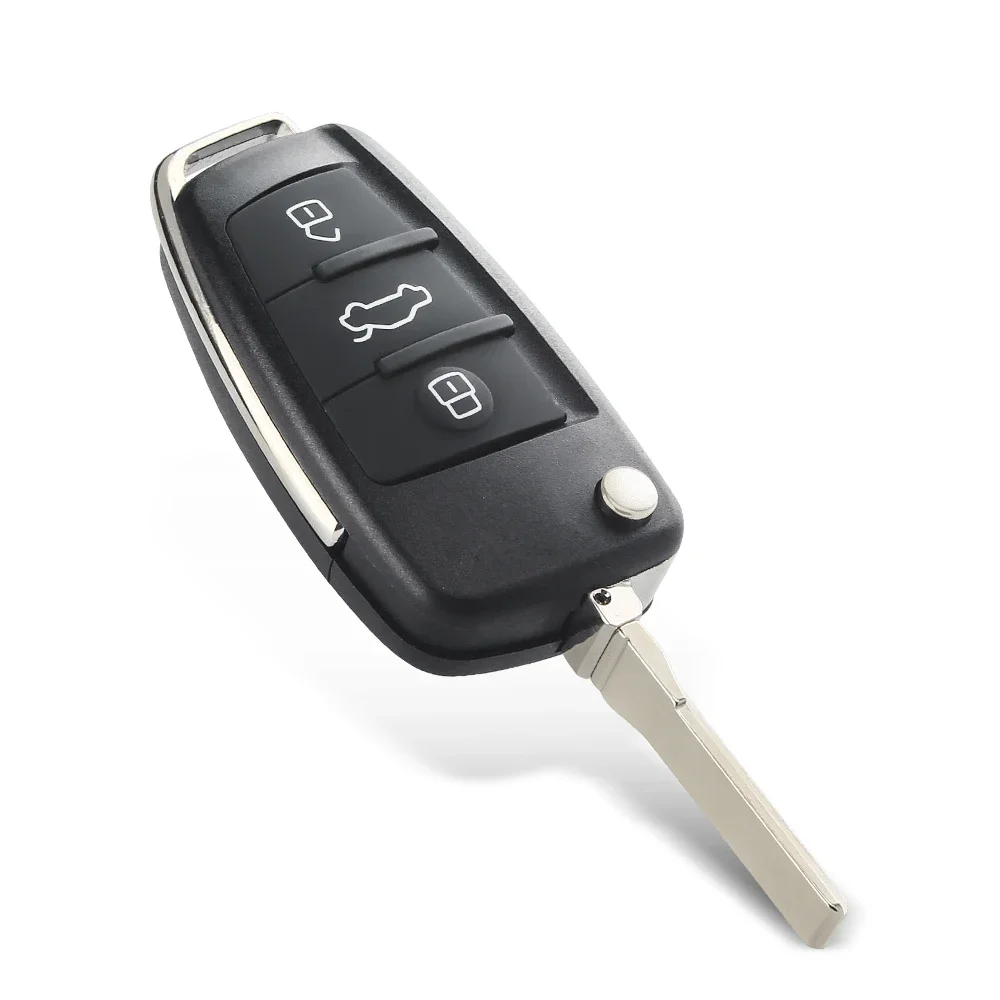 KEYYOU Replacement Flip Remote Car Key Case Shell For Audi A2 A3 A4 A6 A6L A8 Q7 TT