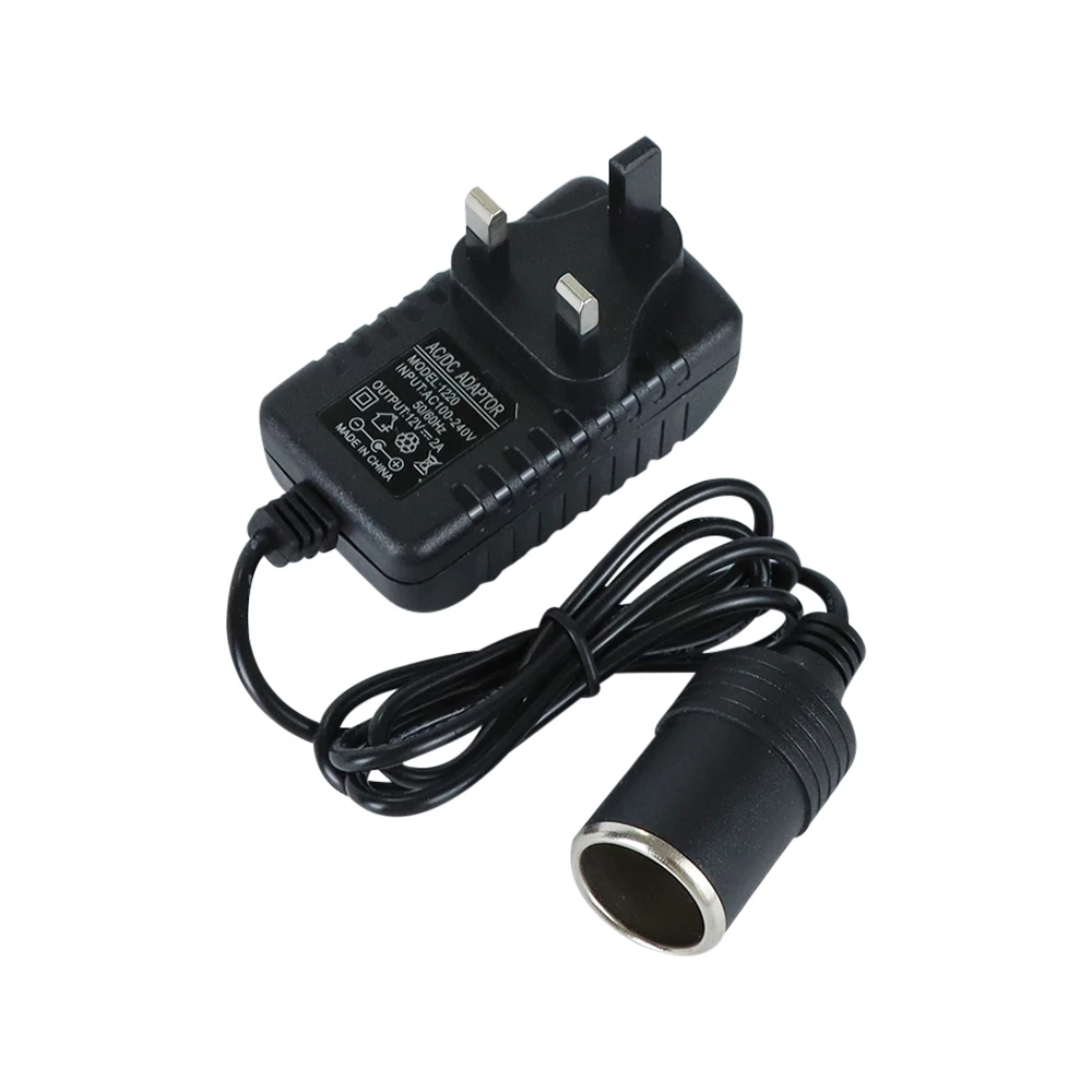 US/EU/UK 220V to 12V Cigarette Lighter Household to Car Cigarette Lighter Adapter Power Adapter Socket