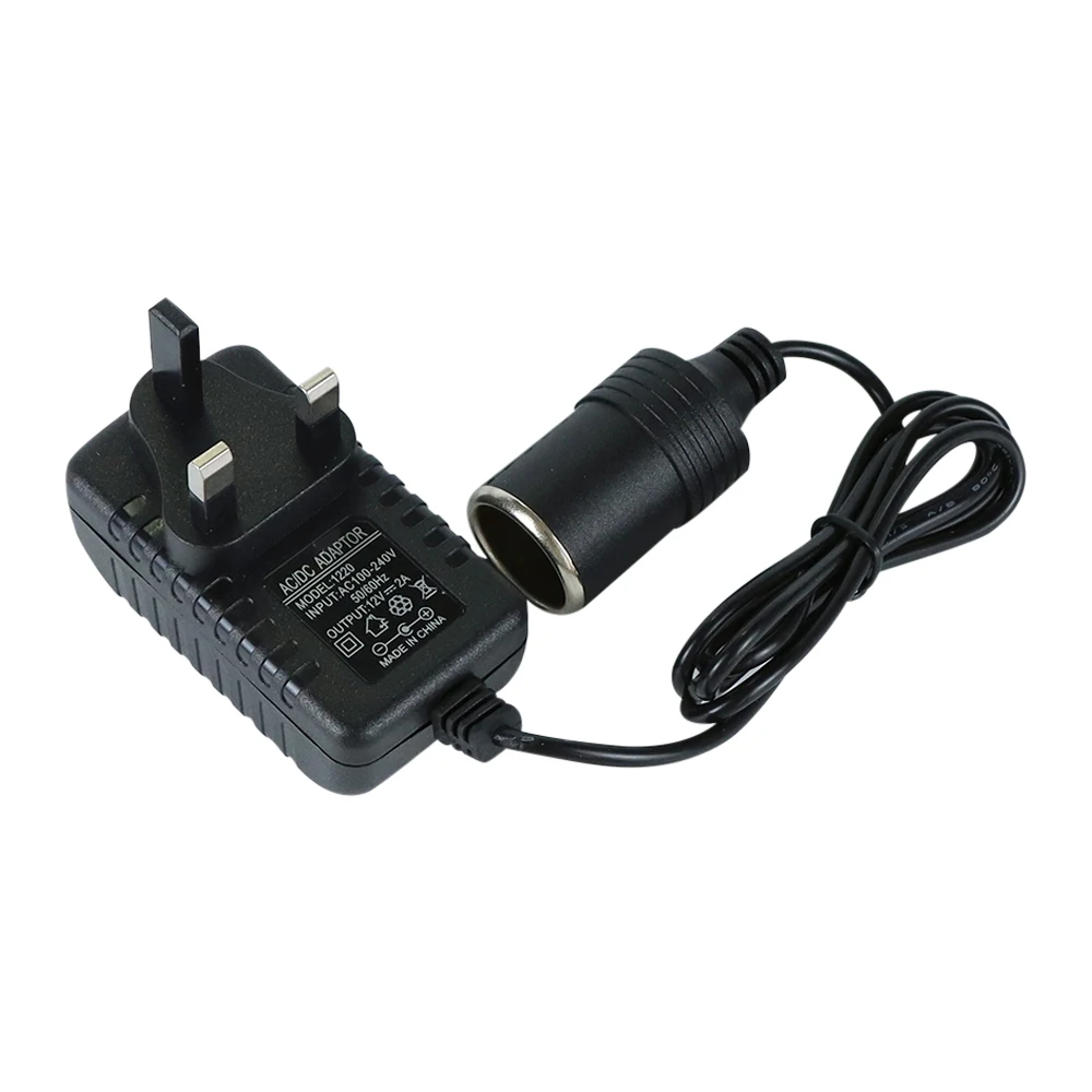 US/EU/UK 220V to 12V Cigarette Lighter Household to Car Cigarette Lighter Adapter Power Adapter Socket