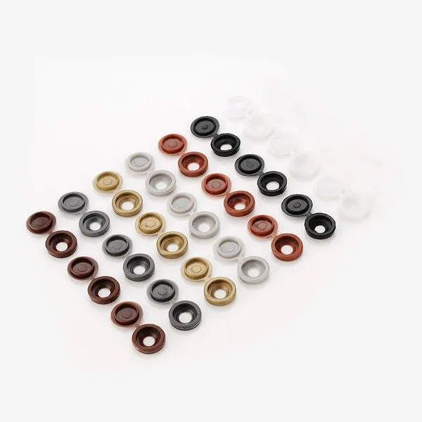 10/100Pcs Nails Screw Caps Plastic Protective Covers 7 Colors Phillips Screw Decorative Cover Cross Screw Folding Cap