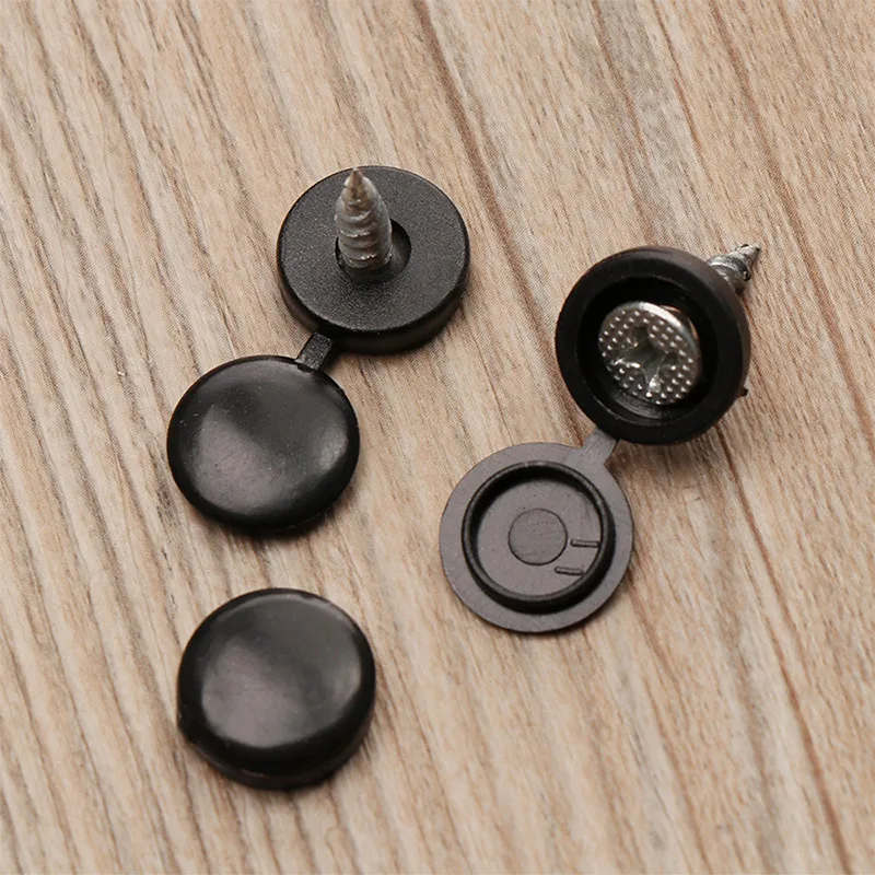 10/100Pcs Nails Screw Caps Plastic Protective Covers 7 Colors Phillips Screw Decorative Cover Cross Screw Folding Cap