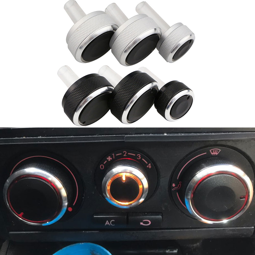 Aluminum Alloy Air Conditioning Knob AC Knob Heat Control Button for Volkswagen VW Passat B5 GOLF 4 MK4 Bora Auto Accessories