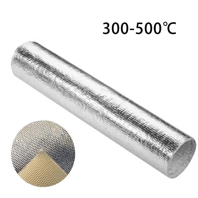 Car Heat Protection Foil Film High Temperature Resistant Fiberglass Aluminum Foil Tape Cloth Self-adhesive Heat Insulation Mat