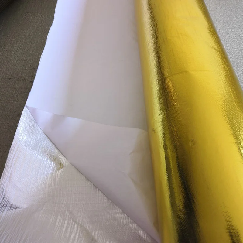 Car Heat Protection Foil Film High Temperature Resistant Fiberglass Aluminum Foil Tape Cloth Self-adhesive Heat Insulation Mat