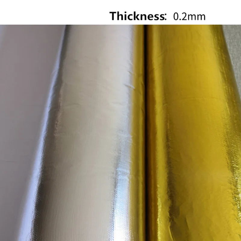 Car Heat Protection Foil Film High Temperature Resistant Fiberglass Aluminum Foil Tape Cloth Self-adhesive Heat Insulation Mat