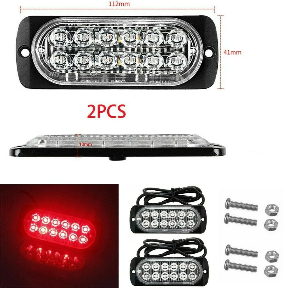 Car rear LED Fog Light Motorcycle Tail Lamp DC 12V-24V Vehicle Anti-Collision Taillight Brake Braking Warning Lamps Car Fog Ligh