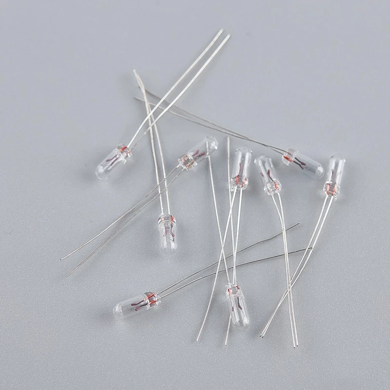 25Pcs Miniature 0.08A 3mm 4mm 5mm 12V Mini Lamp Light Bulb Edison Incandescent Filament Rice