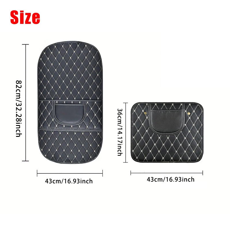 1Pc PU Leather Car Anti-Kick Mats Auto Seat Back Protector Cover For Children Kids Car Back Seat Anti-Dirty Pad Car Accessories