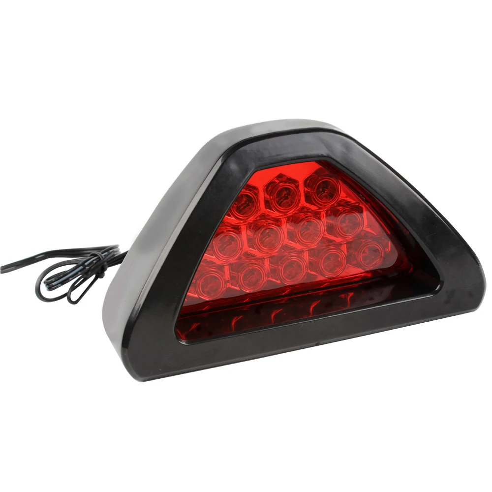 Universal Fog Lamp Triangle Car Brake Light Red Tail Light LED Flash Bulbs Warning Light
