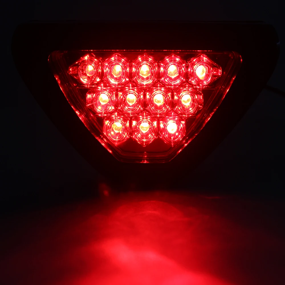 Universal Fog Lamp Triangle Car Brake Light Red Tail Light LED Flash Bulbs Warning Light