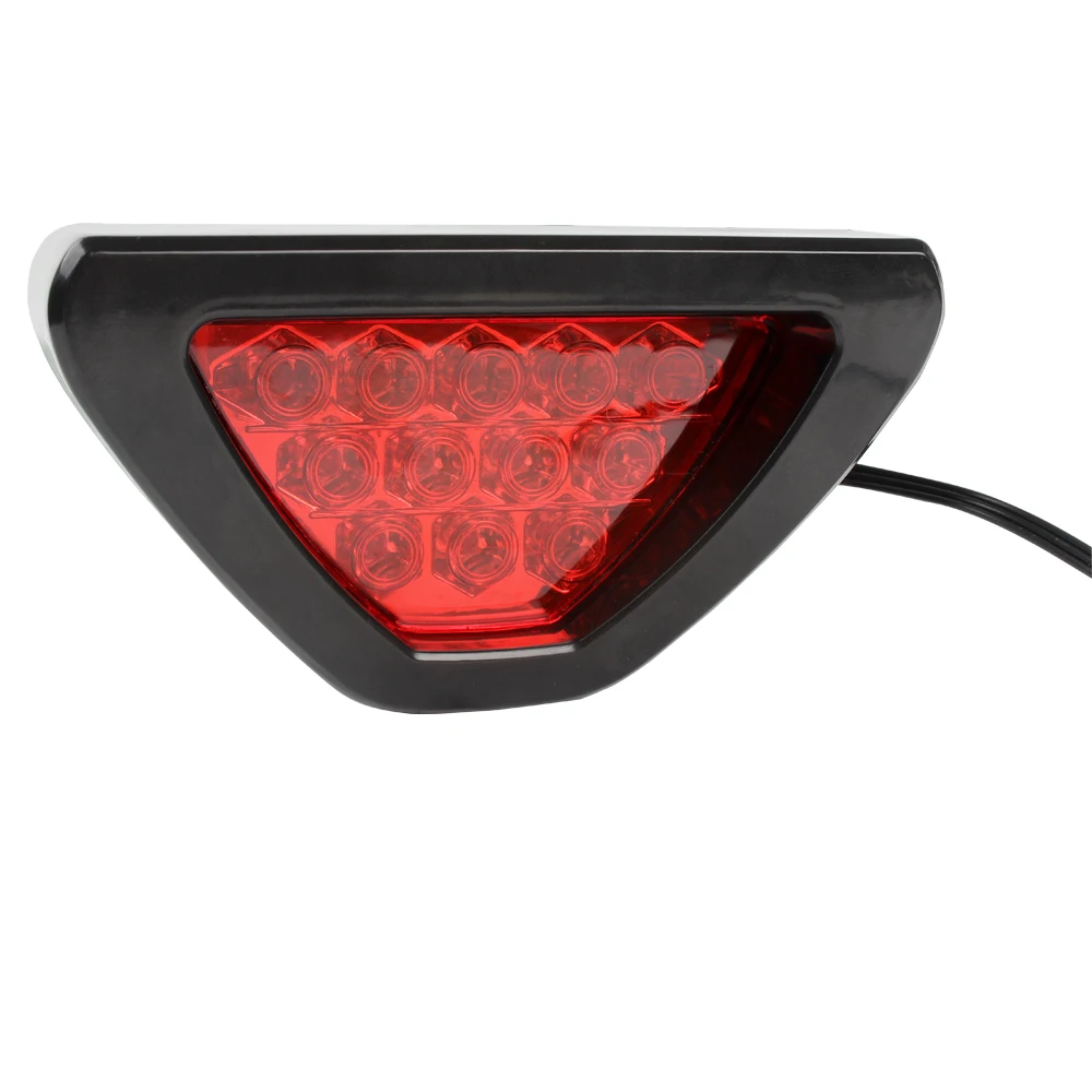 Universal Fog Lamp Triangle Car Brake Light Red Tail Light LED Flash Bulbs Warning Light