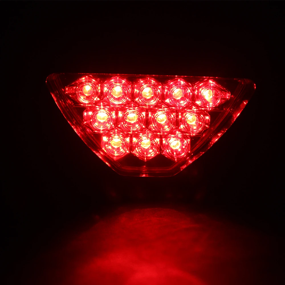 Universal Fog Lamp Triangle Car Brake Light Red Tail Light LED Flash Bulbs Warning Light