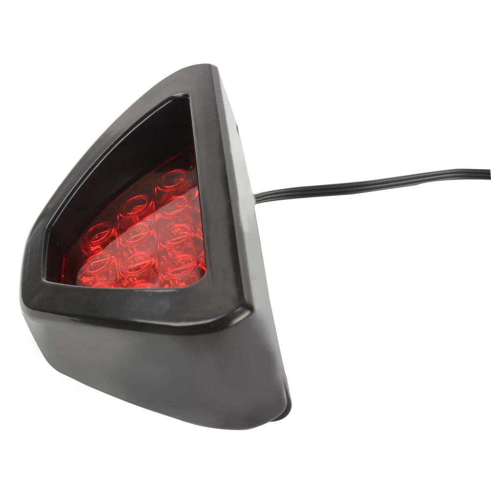 Universal Fog Lamp Triangle Car Brake Light Red Tail Light LED Flash Bulbs Warning Light