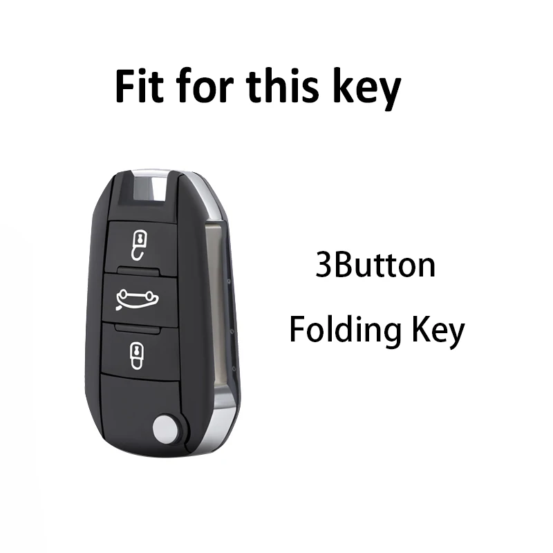 TPU Flip Folding Key Fob Cover Case For Citroen C3 C4 Berlingo 2021 For Peugeot 208 2008 301 308 3008 RCZ 508 408 2008 307