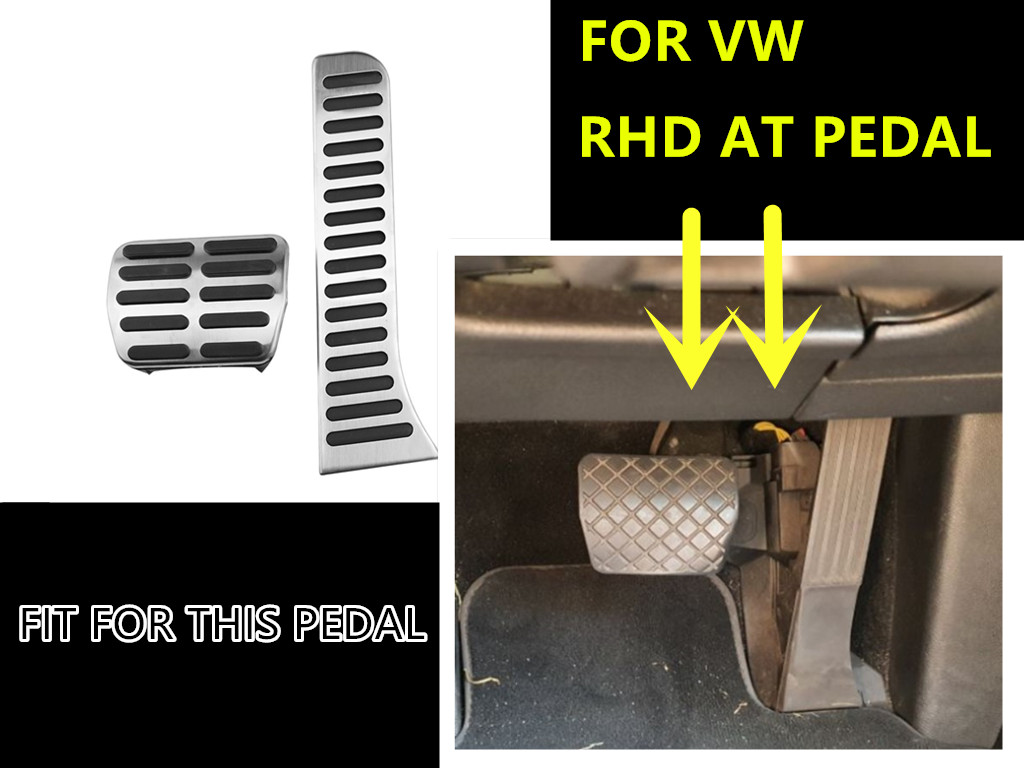 RHD Car Pedals for Volkswagen VW Golf 5 6 Scirocco Jetta MK5 MK6 PASSAT for Skoda Octavia 2009-2014 Gas Brake Rest Pedal Cover