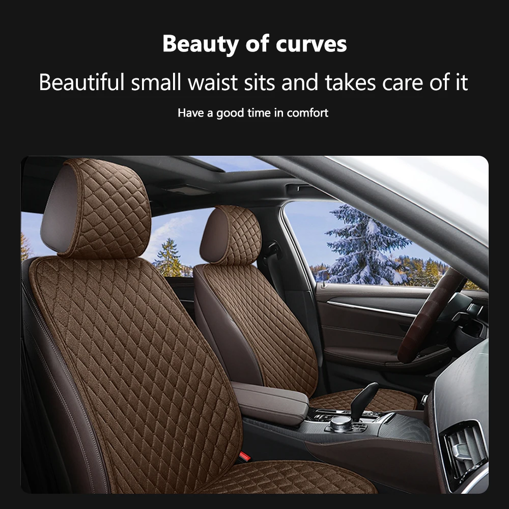 Universal Flax Car Seat Cover Front Rear Cushion Comfortable Breathable Protector Mat Four Season Pad Auto Interior Accessories