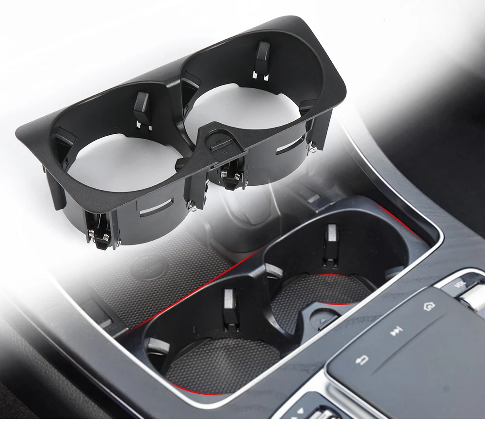 For Mercedes-Benz Center Console Water Cup Holder Insert Drinks C Class W205 E W213 GLC W253 V Class W447 A2056800691
