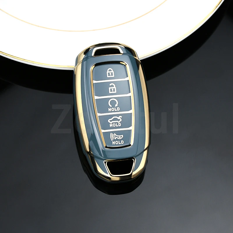 TPU Auto Shell Fob for Hyundai Elantra Grandeur Accent Solaris Sonata Palisade Kona Creta I20 I30 IX35 IX25 Car Key Case Cover