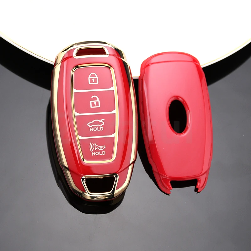 TPU Auto Shell Fob for Hyundai Elantra Grandeur Accent Solaris Sonata Palisade Kona Creta I20 I30 IX35 IX25 Car Key Case Cover