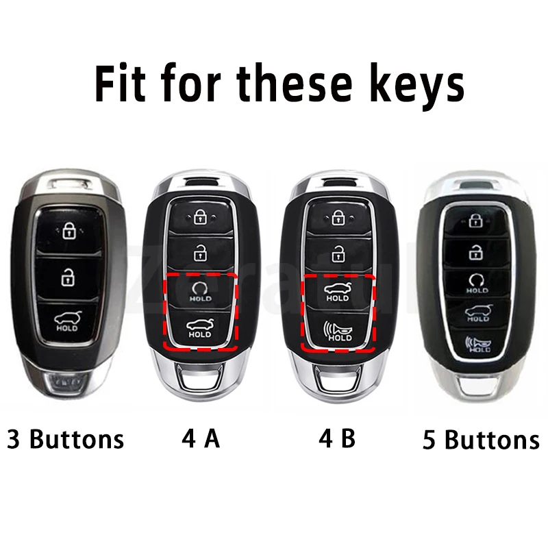 TPU Auto Shell Fob for Hyundai Elantra Grandeur Accent Solaris Sonata Palisade Kona Creta I20 I30 IX35 IX25 Car Key Case Cover