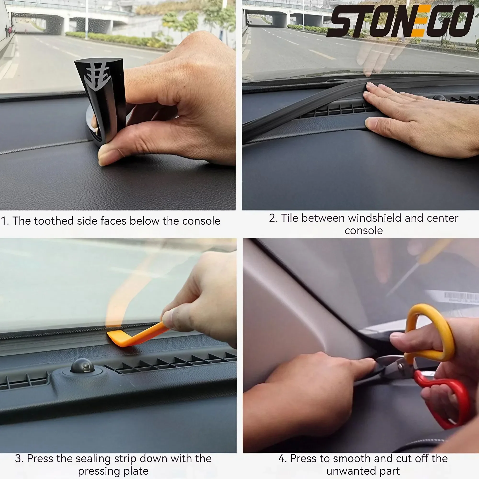 Auto Dashboard Sealing Strip Noise Sound Insulation Rubber Strips Universal for Weatherstrip Auto Accessories Car Stickers Parts