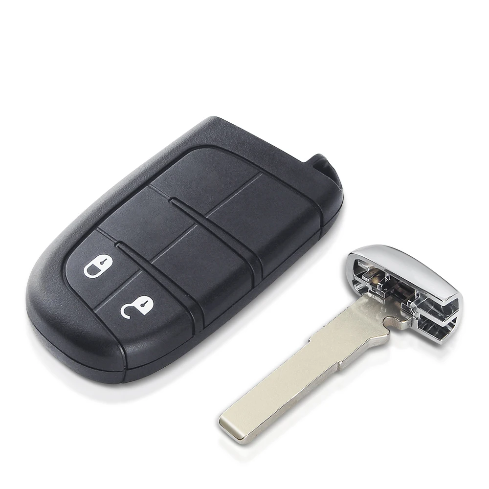 KEYYOU For Jeep Renegade Compass Cherokee Dodge Ram 1500 Journey Charger Chrysler 1500 2/3/4/5 Buttons Smart Remote Key Shell