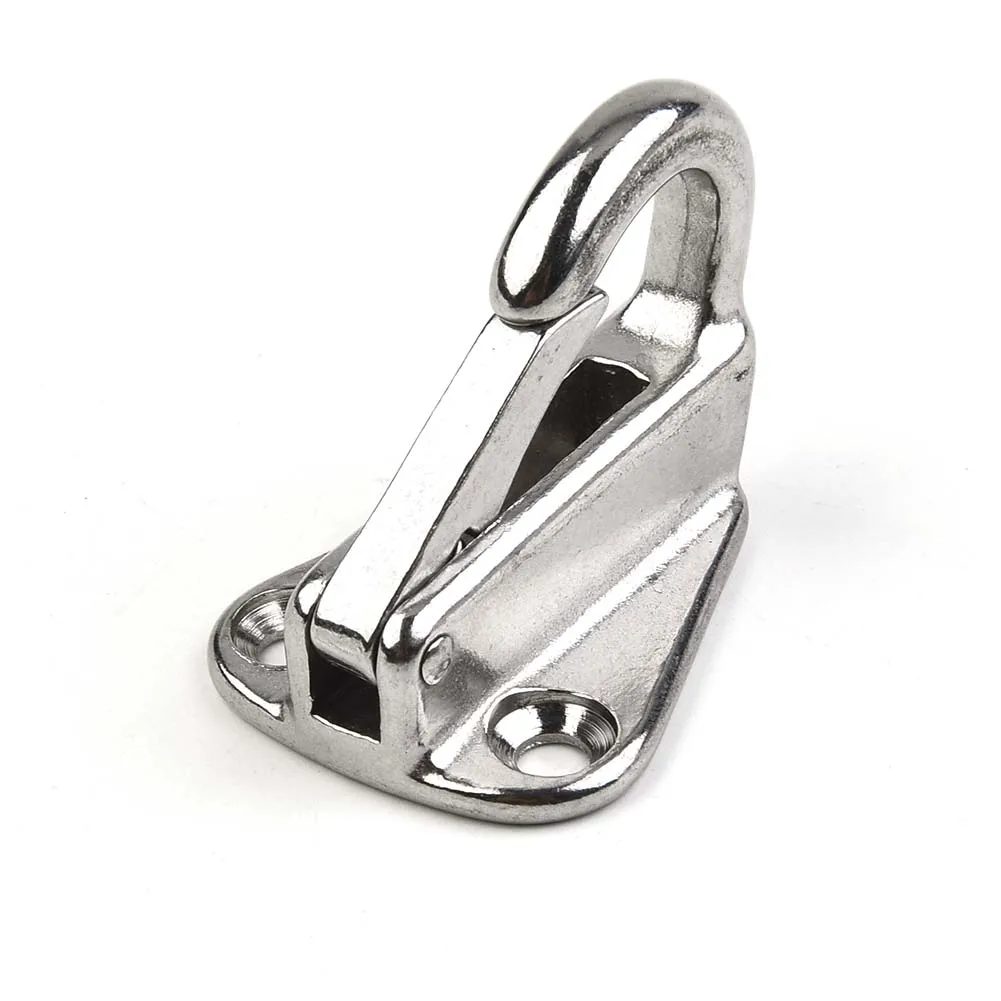 2 X Marine 316 Stainless Steel Spring Snap Fending Hook Fender Boat Hardware Marine Boat Spring Locked Fender Hooks Ready Stock