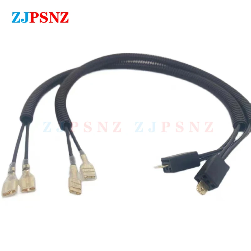 Car Horn Plug 4 Wires Corrugated Tube Dedicated Snail Horn Socket Conversion Adapter Car Speakers Single Horn Refit Double Horn