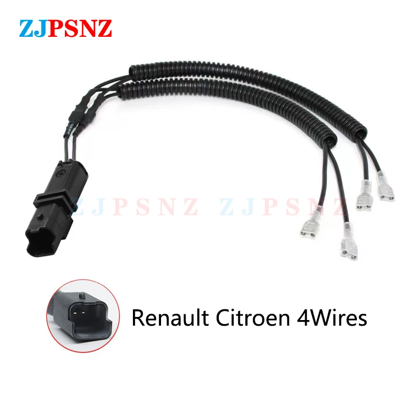 Car Horn Plug 4 Wires Corrugated Tube Dedicated Snail Horn Socket Conversion Adapter Car Speakers Single Horn Refit Double Horn
