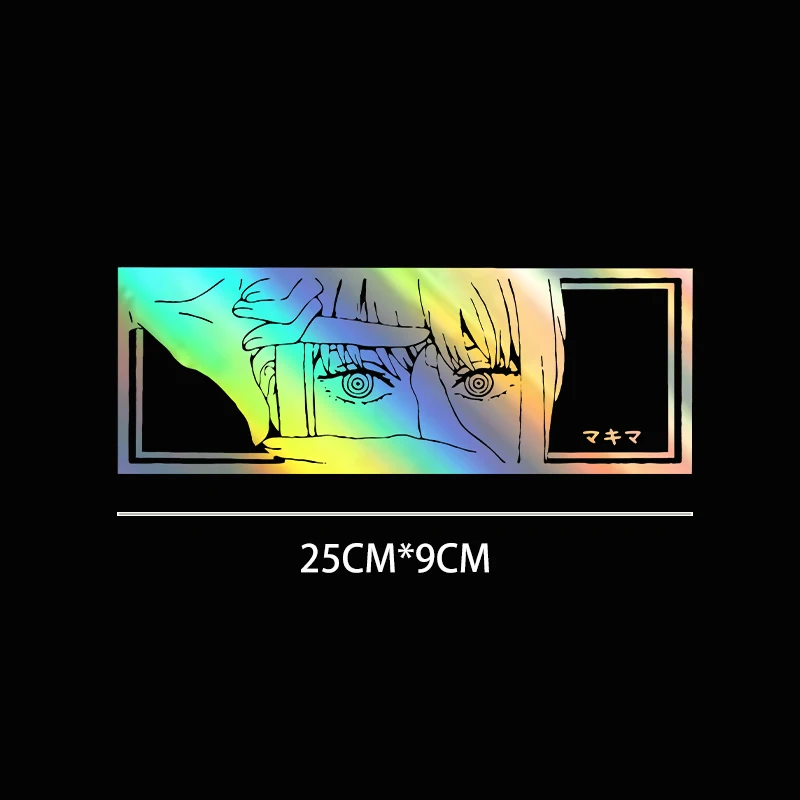 Car interior stickers, Japanese anime girl stickers, weather proof holographic stickers, automatic decoration