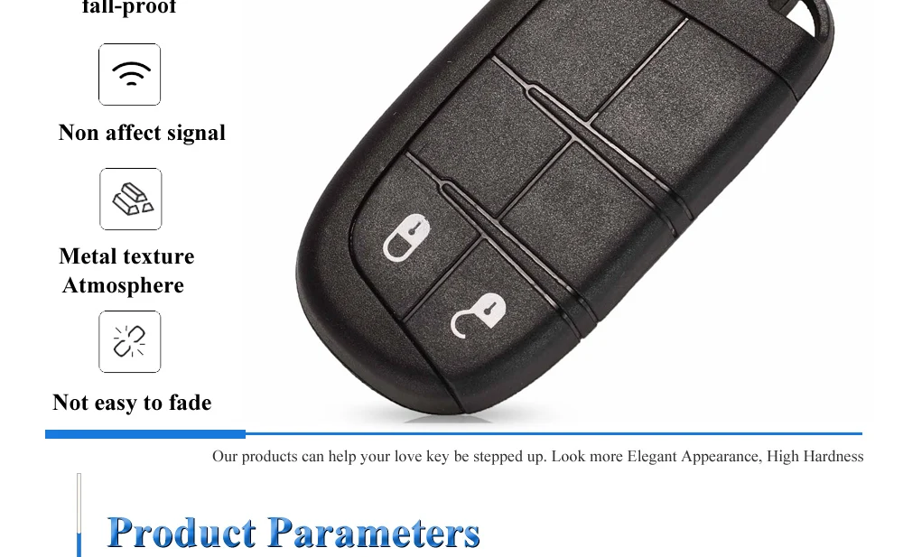Jingyuqin For Jeep Grand Cherokee Dodge Ram 1500 Journey Charger Dart Challenger Durango Chrysler 300 Remote Key Shell 2/3/4/5BT