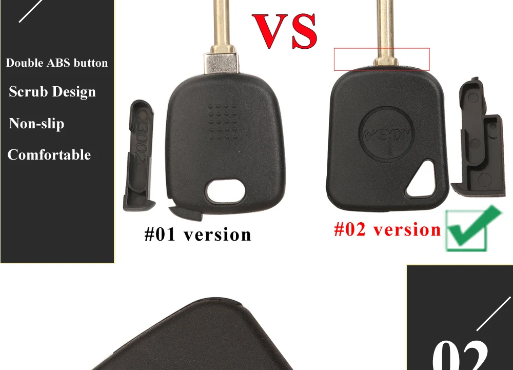 Jingyuqin 10/30/50/100pcs NEW Original Universal KEYDIY Transponder Car Key Handle Fob Shell Case Fit KD VVDI Key Blade Head