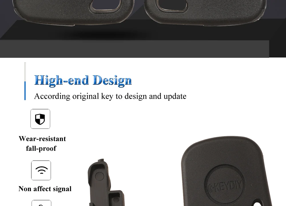 Jingyuqin 10/30/50/100pcs NEW Original Universal KEYDIY Transponder Car Key Handle Fob Shell Case Fit KD VVDI Key Blade Head