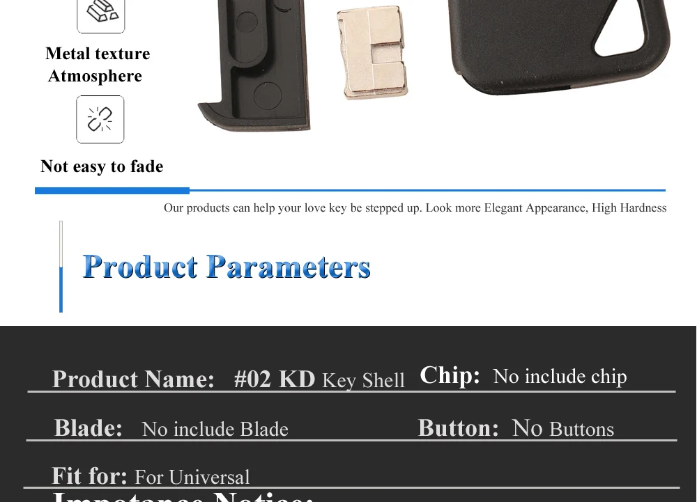 Jingyuqin 10/30/50/100pcs NEW Original Universal KEYDIY Transponder Car Key Handle Fob Shell Case Fit KD VVDI Key Blade Head