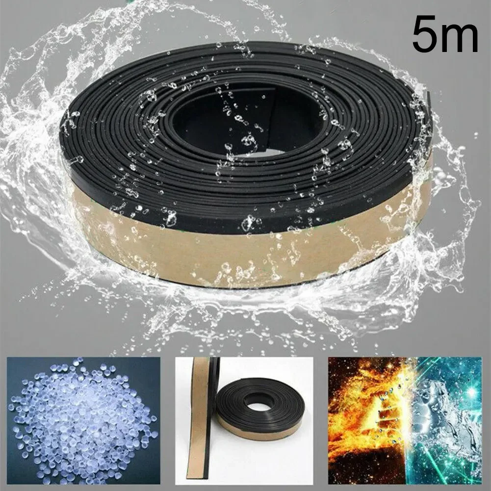 5M Car Side Door Glass Seal Weatherstrip Rain Visor Universal Sealing Strip Noise Insulation Anti-Dust Auto Interior Accessories