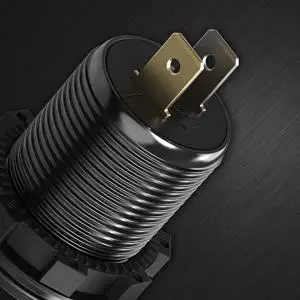DaierTek Car USB Charger Socket Metal 60W Car Charger 12V 24V USB Outlet PD USB-C & Two QC3.0 Ports Touch Switch For Boat Marine