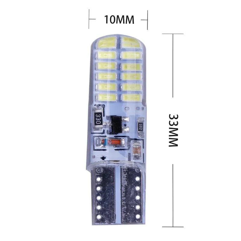 2/4/10pcs LED Silica Gel T10 Light Bulb Flashing Signal Lamp Clearance Lights Position Lamp Strobe Stoplight Warning Taillights