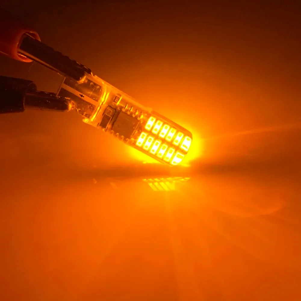 2/4/10pcs LED Silica Gel T10 Light Bulb Flashing Signal Lamp Clearance Lights Position Lamp Strobe Stoplight Warning Taillights