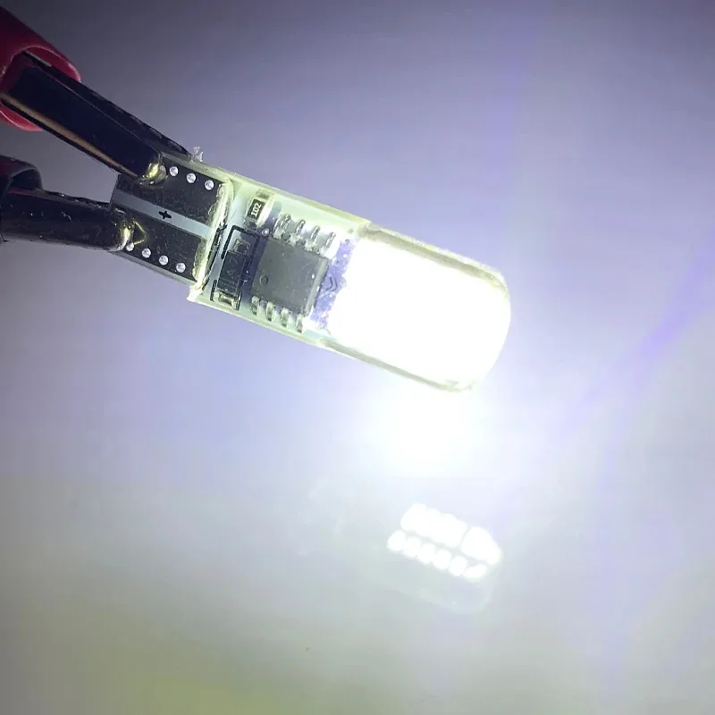 2/4/10pcs LED Silica Gel T10 Light Bulb Flashing Signal Lamp Clearance Lights Position Lamp Strobe Stoplight Warning Taillights