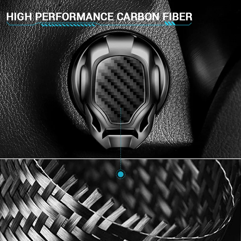 Car Ignition Start Switch Protective Cover Onekey Start Stop Button Cover Engine Car Interior Decoration Motorcycle StartRing