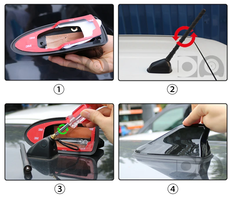 Universal 5D Shark Fin Antenna Auto Car Radio Aerials FM AM Stronger Signal Piano Paint For Toyota Yaris Vios Avensis
