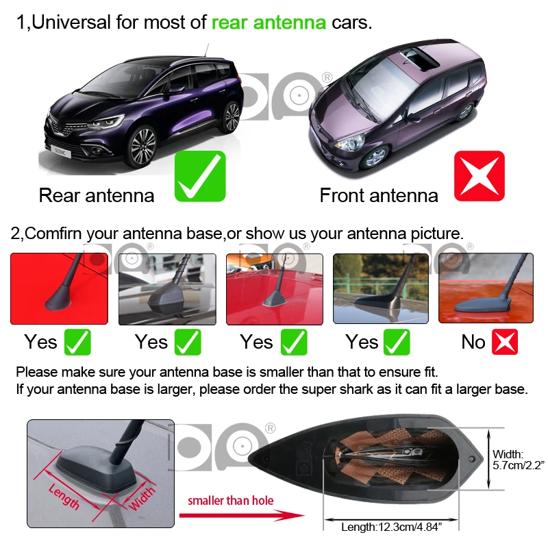 Universal 5D Shark Fin Antenna Auto Car Radio Aerials FM AM Stronger Signal Piano Paint For Toyota Yaris Vios Avensis